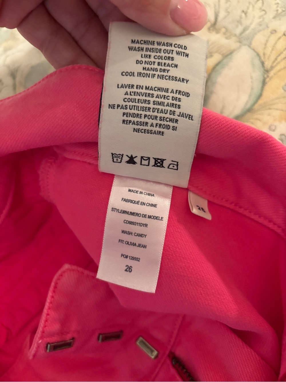 Alice + Olivia BRIGHT Pink Bootcut Jeans Size 26 - Picture 6 of 9